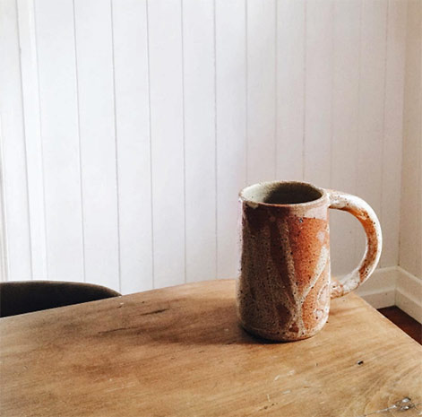 Ceramic-Beer-Stern-Nicolette-Johnson rust and white glaze