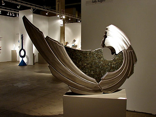 Daedalus----steel and marble - Sally-Rogers---Riley-Galleries