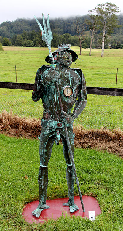 Naked-Neptune copper sculpture-by-Andrew-Saunders