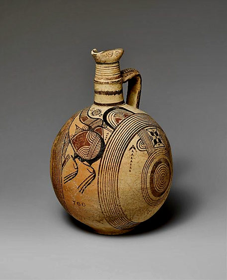 Terracotta jug Cypro Archaic -- Date 750–600-B.C