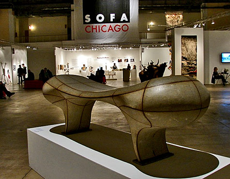 Wexler-Gallery---Vivian-Beer-Bridge-Bench-steel,-patina-and-ferrocement-(concrete)