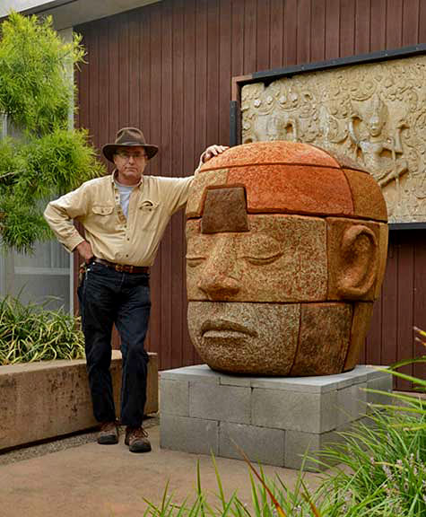 Clayton Thiel- Dreamer Dreaming in Eight Parts -- large head sculpture