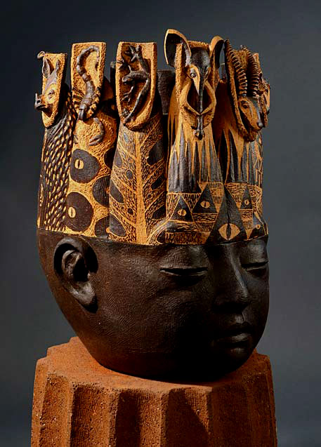 King Head Clayton Thiel head sculpture