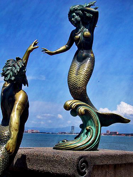Puerto Vallarta mermaid sculptures