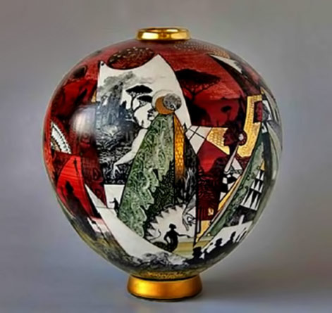 Barocco-J.-Massard-&-R-Tarone perspective vase