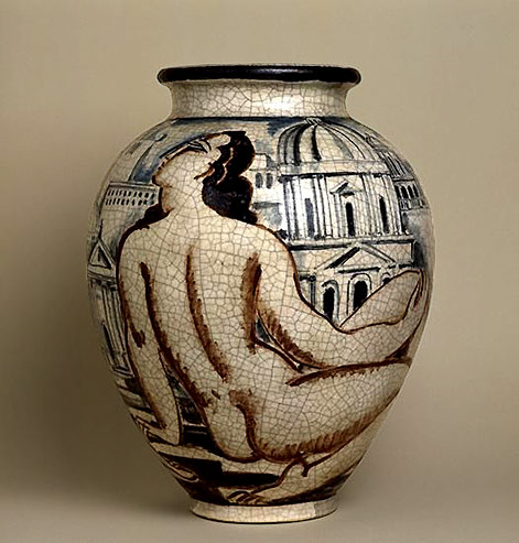 Buthaud-René-craquelure-vase with nude female motif