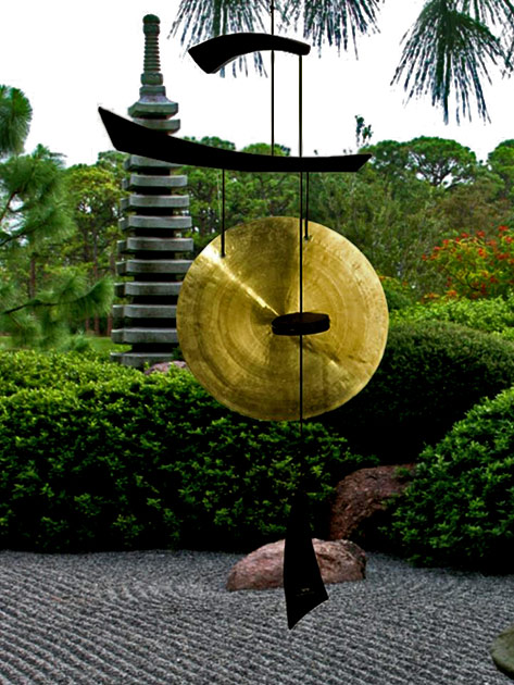  Black Emperor Gong - Large brass sculptural gong From Woodstock Chimes