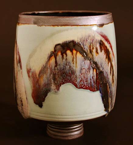 Footed-teabowl-porcalain-Roger-Cockram Peter Cockram footed porcelain cup - British pottery