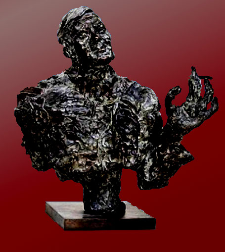 Helmut-Schmidt-II-by-Rainer-Fetting-on-artnet sculpture bust