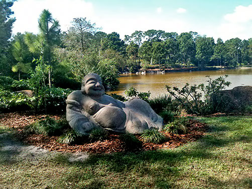 reclining-Lake-Buddha stone sculpture