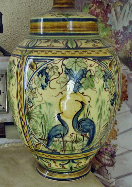 Large ceramic lamp stand -- Barocco