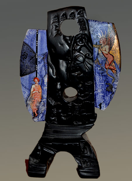 Totem sculpture---BAROCCO-J-Massard-and-R-Tarone