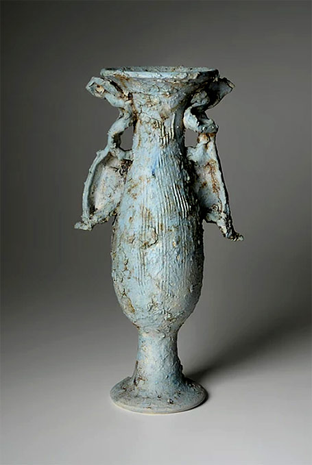 green vase with winged handles - Alice Federico