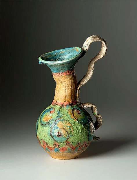 Asymmetrical vase Alice Federico with ribbon handle