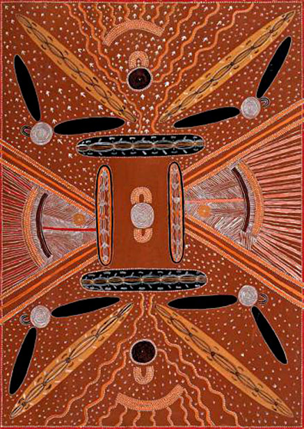 Budgerigar Dreaming-1972 Kaapa Mbitjana Tjampitjinpa