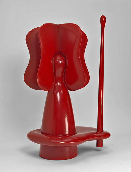 Evidence-of-origin-Elwin-Dennis1971 red abstract sculpture