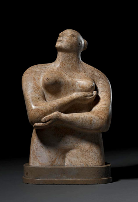 Half figure Henry Moore-1933 marble sculpture