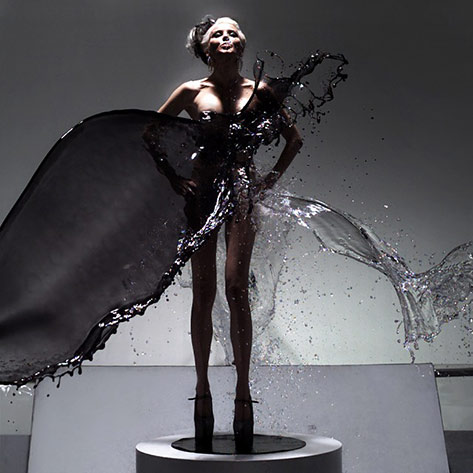 Crystallization water dress by Iris van Herpen--Photo - Daphne Guiness and Nick Knight