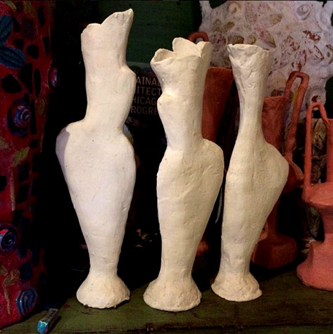 3 asymmetrical vases -- Linda Hoffhine