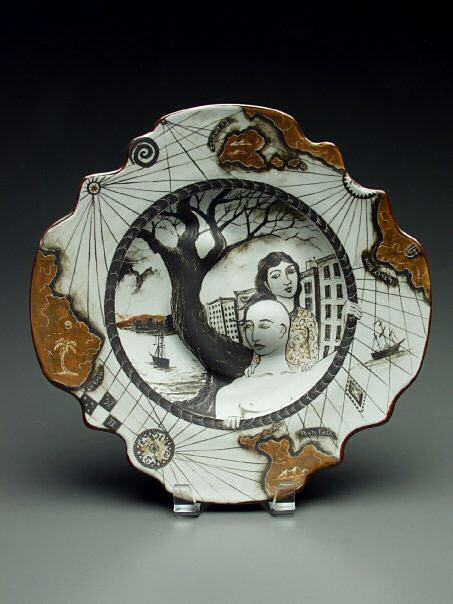 Seth-Rainville-ceramic plate with couple