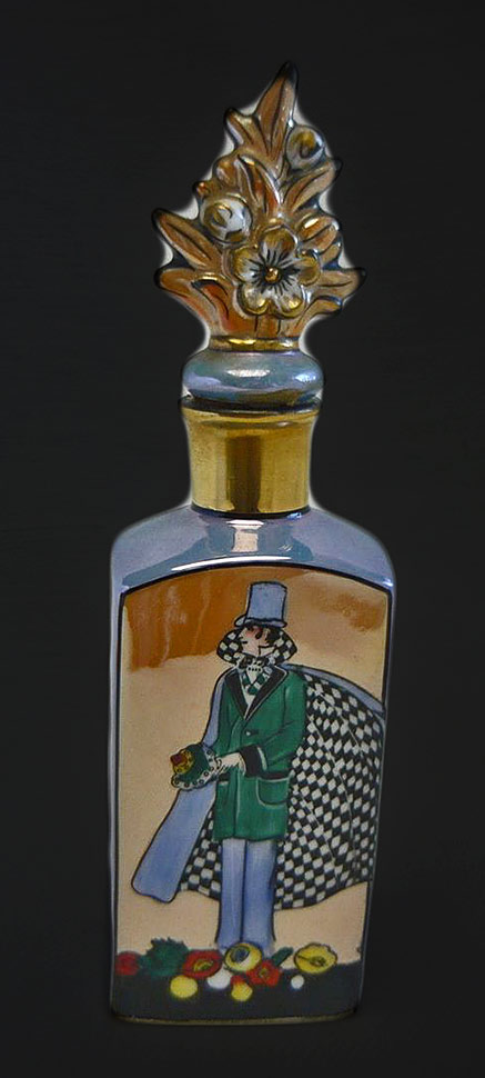 Antique Noritake Porcelain Perfume Bottle-Lustre