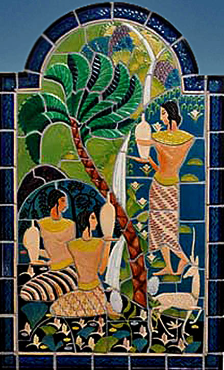 The 1930 'Egyptian Maidens' mural by Elsa Vick Shaw, a Cowan artist, was recently restored