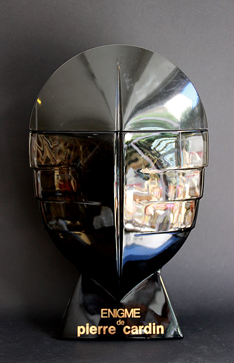 Pierre Cardin-(1922)-Enigma black tinted glass perfume bottle