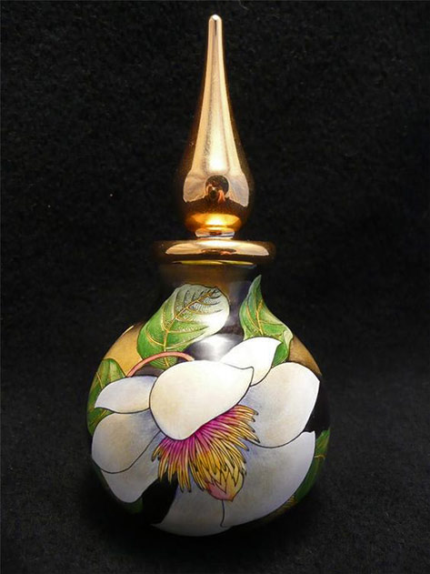 Vintage Moorcroft hand painted perfume bottle