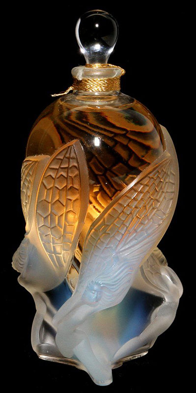 Rene Lalique crystal Les Elfes perfume bottle