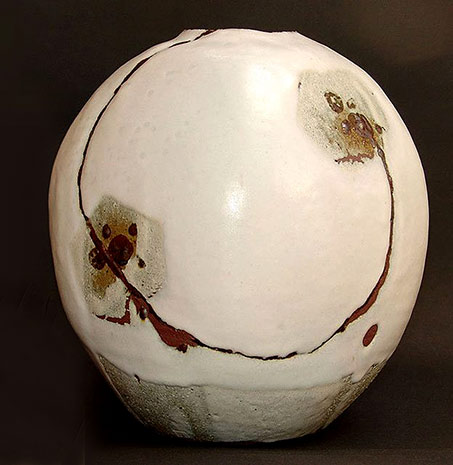 Pottery Tsubo Vase by Shimizu Yasutaka