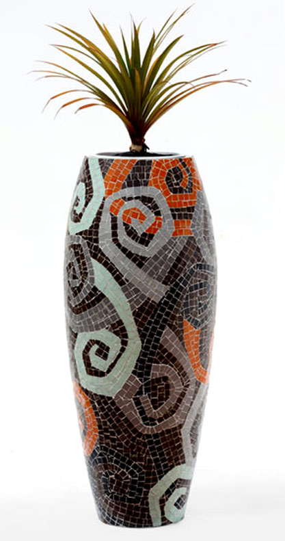 Obbligato-mosaic pattern-pot