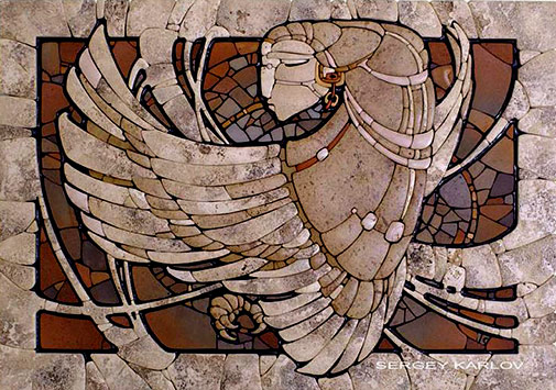 stone mosaic phoenix - Sergey Karlov