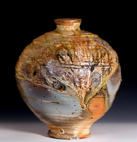Stephen Parry-atmospheric glazed ceramic vessel