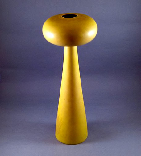 Stig Lindberg mustard glazed-ceramic Vase for Gustavsberg