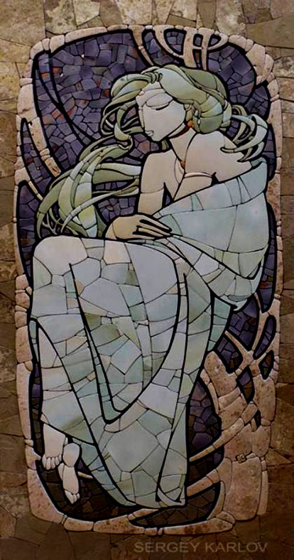 Sergey Karlov mosaic Nympth