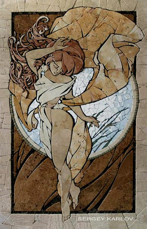 Art Nouveau style mosaic art - Sergey Karlov