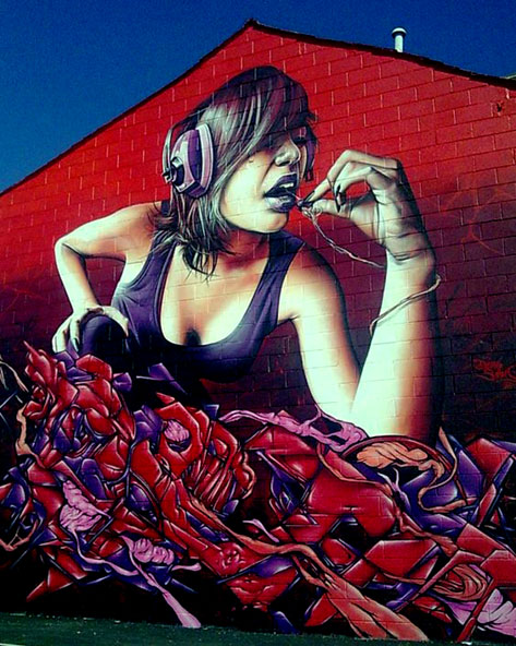 Blackpool Street Art---Gable End Girl