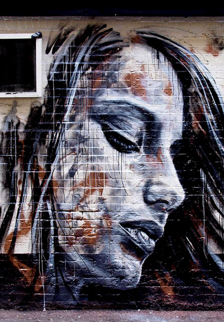 David-Walker-wall art woman's face