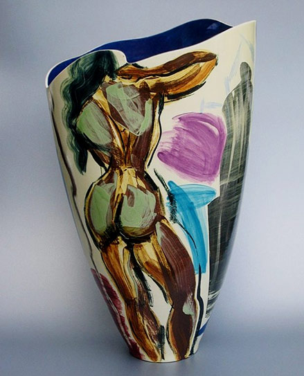Ingrid Saag standing nude woman vase