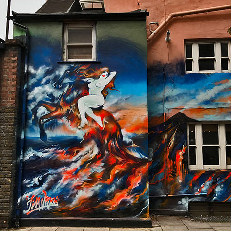 Jim Vision mural,-Whitby Street, Shoreditch, London, England---Ungry-Young-Man