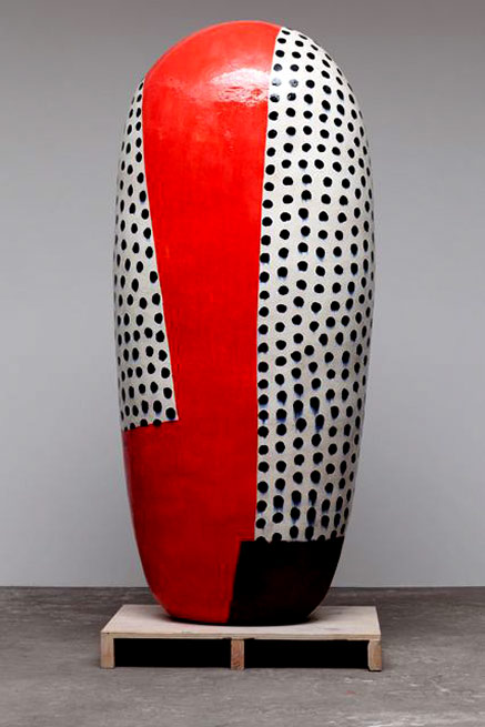 Jun-Kaneko,-Artist,-Untitled-Dango,-2011,-glazed-ceramics,-72inch-h-x-31inchW