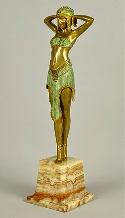 Art Deco Actinea Bronze and Ivory Figurine-(1925) by Demetre H Chiparus