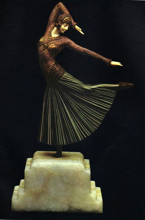 Demetre Chiparus-Art Deco dancer