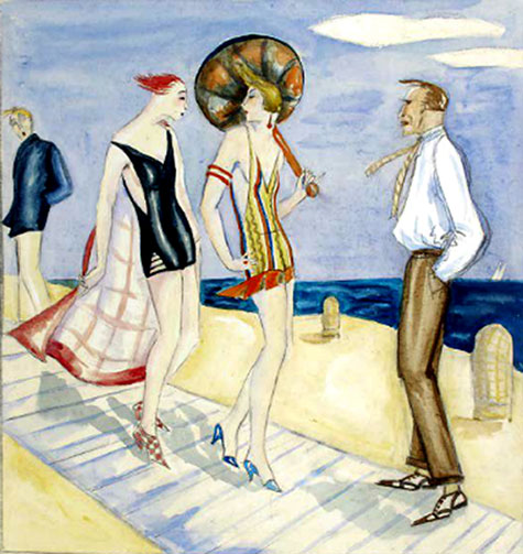 Dorte-Clara-Dodo-Borgner Art Deco beach femmes
