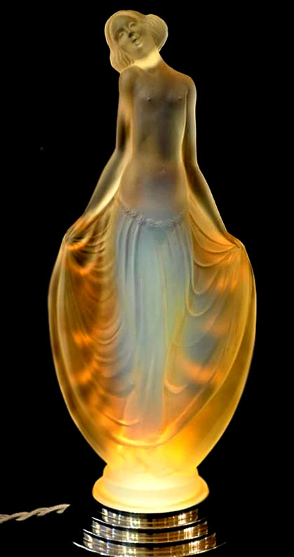 Etling opalescent sculpture dancer lamp-art-deco-1930