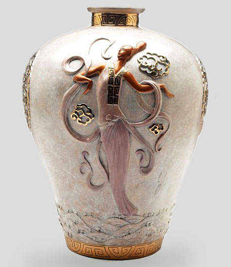 Erte vase,-Oriental Mystery