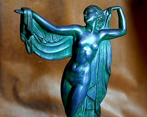 FAYRAL French Art Deco Nude Sculpture 'Venus' Max Le Verrier Foundry