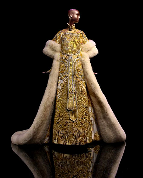 Guo Pei, dress from The Legend of the Dragon Fashion Show,-2012