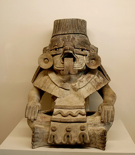 Cocijo, God of rain in the Zapotec culture. He made the sun, the moon, stars, mountains, rivers, animals, plants, day and night. He exhaled and believed everything of his breath