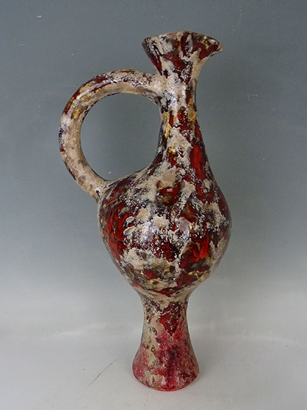 Vallauris-pitcher with large handle